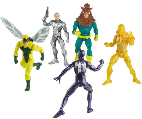 *I LAGER 30/4* Marvel Legends - 5-Pack Spider-Man, Silvermane, Human Fly, Molten Man, Razorback