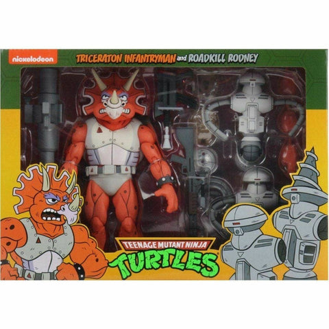 Turtles Cartoon - Triceraton Infantryman &amp; Roadkill Rodney 3-Pack