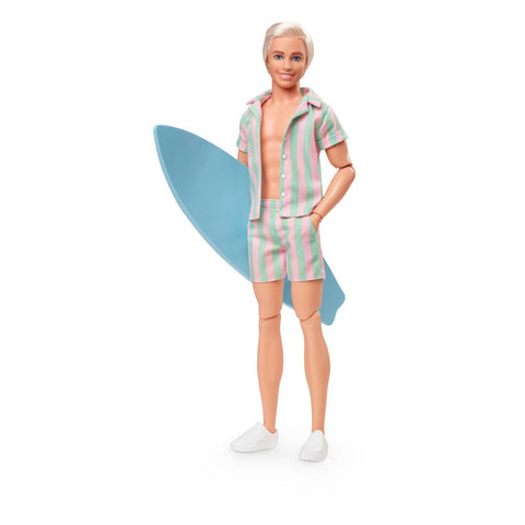 Barbie The Movie - Ken Wearing Pastel Striped Beach Matching Set